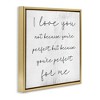 Stupell Industries Love Not Perfect Inspirational Romance, 18" x 18" - 3 of 4