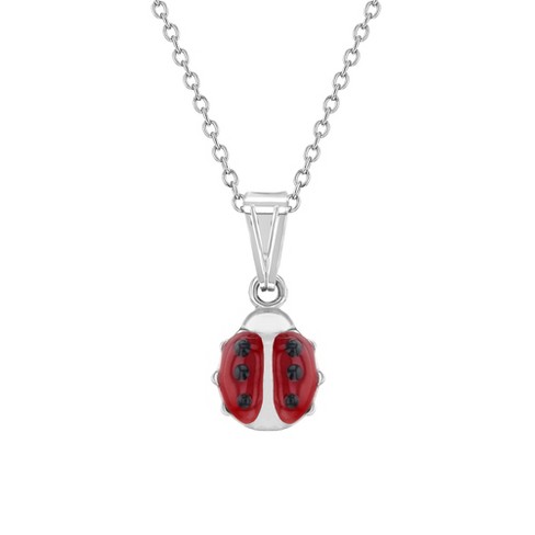 Girls' Red Ladybug Sterling Silver Necklace - In Season Jewelry : Target