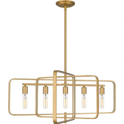 Quoizel Lighting Dupree 5 - Light Pendant in  Brushed Weathered Brass