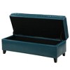 Kumasinova 50" Wide Tufted Storage Ottoman, Upholstered Ottoman with Storage, Rectangle Storage Bench with Hinged Lid, Espresso Wood Frame, Foot Stool - 4 of 4