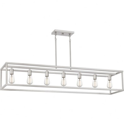 Quoizel Lighting New Harbor 7 - Light Island Pendant Light in  Brushed Nickel