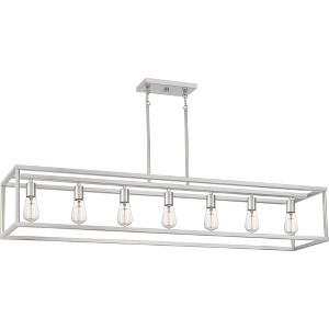 Quoizel Lighting New Harbor 7 - Light Island Pendant Light in  Brushed Nickel - 1 of 3