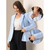 INSPIRE CHIC Women's Lapel Collar Long Sleeve Faux Suede Work Office Blazer - 2 of 4