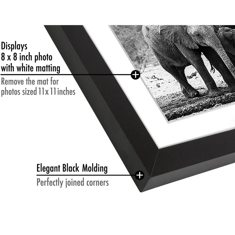 Americanflat Picture Frame with tempered shatter-resistant glass - Available in a variety of sizes and styles, 3 of 8