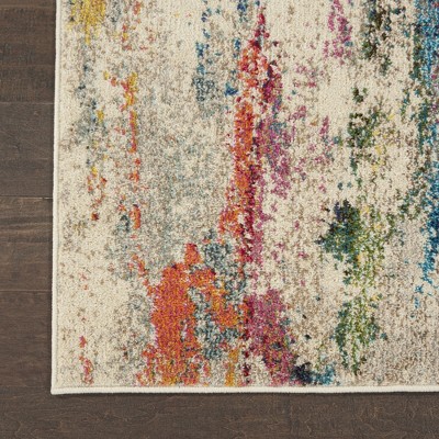 Ivory Abstract Hand-knotted 9' x 12' Synthetic Rug