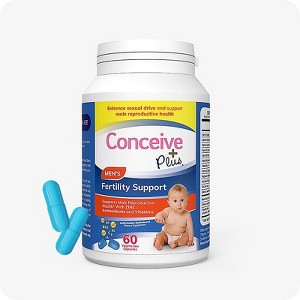 Conceive Plus Men's Fertility Support - Male Supplement With Maca Root, L-Arginine, Zinc - 60ct - 1 of 4