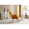 CAVINAS Rocking Chair with Adjustable Footrest Accent Chair Teddy Reading Chair Comfy Chair for Bedroom, Living Room - 3 of 4
