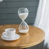 TopComfy Decorative Object Ferdinand 30 Minute Hourglass for Contemporary Home and Office Decor, White, 3"*3"*8" - 3 of 4