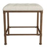 Hillsdale Furniture Katherine Backless 18" Vanity Stool - Golden Bronze: Upholstered Ottoman, Makeup Bench - 4 of 4