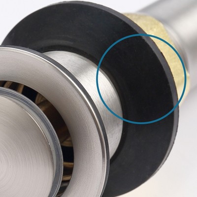 Brushed Nickel Stainless Steel Pop-Up Bathroom Sink Drain with Overflow
