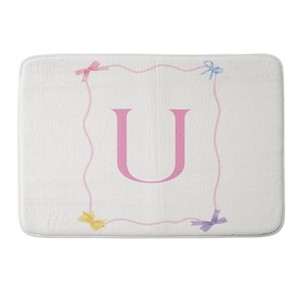 Deny Designs April Lane Art Simple Bow Monogram Memory Foam Bath Mat - 1 of 4