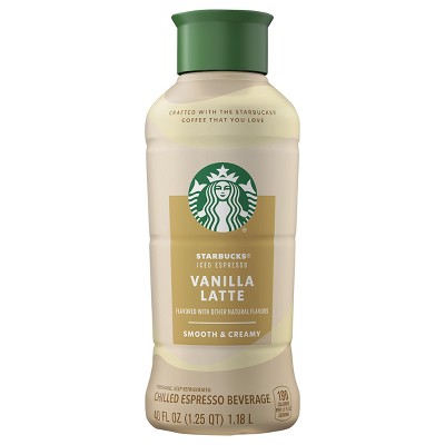 Starbucks Vanilla Latte Iced Espresso - 40 fl oz: Espresso Roast, Source Varies