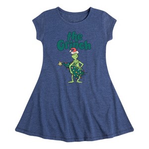 Girls' - Dr. Seuss -  Fit & Flair Cap Sleeve Graphic Dress - 1 of 3
