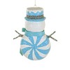 Bethany Lowe 3.5 Inch Aqua Peppermint Snowman Ornament Christmas Carrot Nose Tree Ornaments - 3 of 3