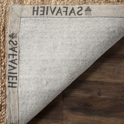 Handwoven Natural Stripe Jute Runner Rug, 2'3" X 8', Non-Slip