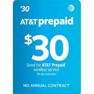 AT&T SPC V1 $30: Domestic Phone Gift Card, Non-reloadable, Direct Device Delivery - 1 of 1
