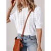 Clearlove Short Sleeve Sweater for Women Summer Business Casual Dressy Outfits Work Tops Lightweight Spring Blouses 2025 - 3 of 4