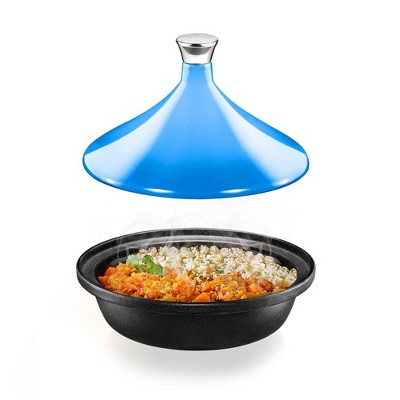 Nutrichef Cast Iron Moroccan Tagine - 2.75 Quart Tajine Cooking Pot ...