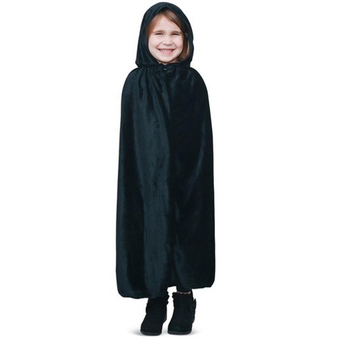 kids black hooded cloak