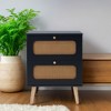 Chic Crate-Modern Rattan Bedside Table – 2-Drawer Multi-Room Furniture w/ Handmade Drawers (2-Drawer) - 2 of 4
