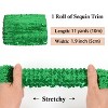 Alilang Elastic Sequin Trim, 1.9 Inch 5 Row Flat Glitter Paillette Sequin Ribbon, Bling Fabric DIY Metallic Stretch Sequin Strip, 11 Yards - 2 of 4
