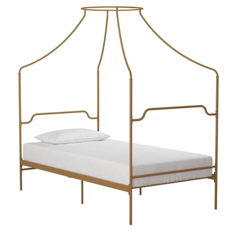 Twin Size Frame Camilla Metal Canopy Bed Gold Novogratz Target