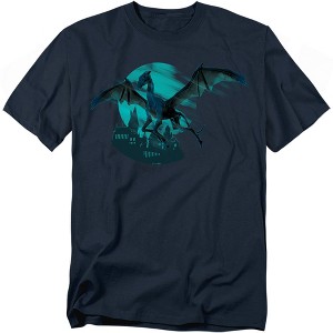 Harry Potter Thestral Flies Over Hogwarts Adult T-Shirt - 1 of 4