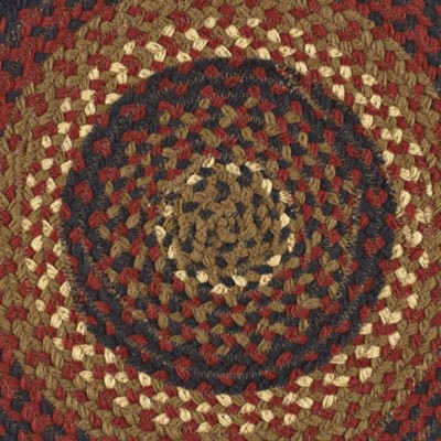 15-inch Round Braided Cotton Placemats in Spice Hues, Set of 2