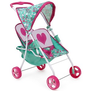 509 Crew: Mint Heart - Tandem Twin Doll Stroller, Pretend Play Toy, Kids 3+ - 1 of 4
