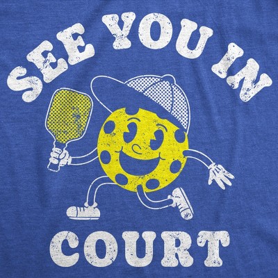 Мужские футболки Crazy Dog T-Shirts, Inc. Mens Funny T Shirts See You In Court Sarcastic Pickleball Graphic Novelty Tee for Men - Crazy Dog Men's T Shirt for Pickleball Fans Royal L — фото 2