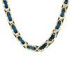 Steeltime Men's stainless steel byzantine necklace. Color Options: Multicolored, Gold/Brown, Silver, Blue/Black, Blue/Gold - 2 of 4