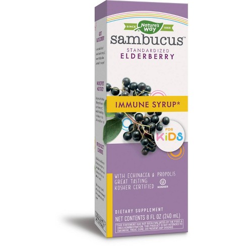 Nature S Way Sambucus Immune Syrup For Kids With Elderberry 8 Fl Oz Target