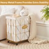 SEVOBAL Laundry Bags and Baskets Laundry Baskets Collapsible Laundry Basket with Wheels Lined Storage Basket Storage, White, 22.8"*12.8"*24.8" - 2 of 4