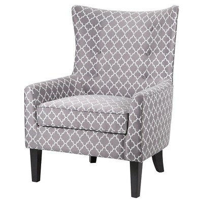 Carissa Shelter Wing Chair - Gray