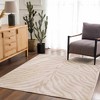 Hauteloom Beige Manteca Zebra Print Area Rug - 2 of 4