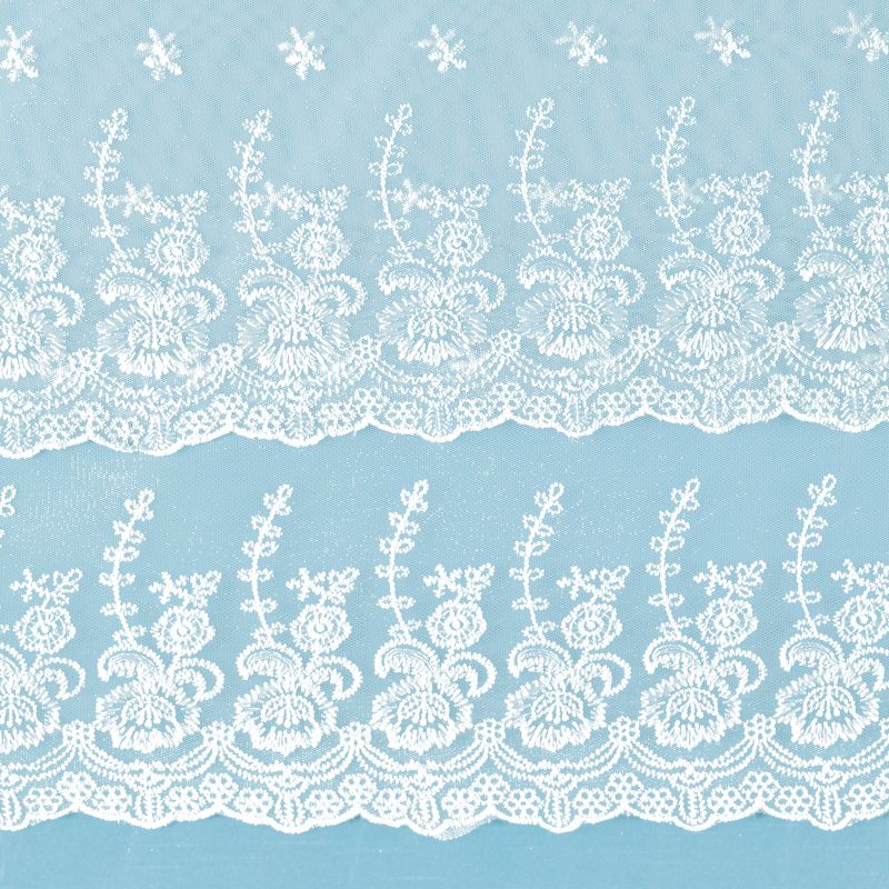 Collections Etc Lace Accent Curtain Set, 3 of 5