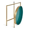 Kate and Laurel Celia Round Metal Side Table, 18.25x18.25x22, Gold and Teal - 4 of 4