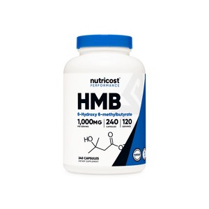 Nutricost HMB Capsules (500 MG) (240 Capsules) - 1 of 4