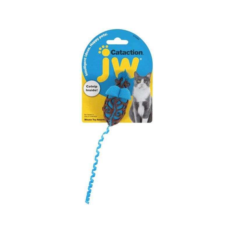 JW Pet Cataction Catnip Mouse Cat Toy With Rope Tail, 1 of 4