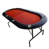 YONWAY 73" Foldable Poker Table with Cup Holders for Player  Game Portable Layout Mat for Adults and Children, Red - 4 of 4