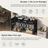 NicBex Modern Crisscross Design Console Table with 4 Storage Drawers,Entryway Table Foyer Tables for Hallway,Kitchen,Living Room - 4 of 4