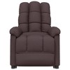 vidaXL Massage Chair Dark Brown Fabric - 3 of 4