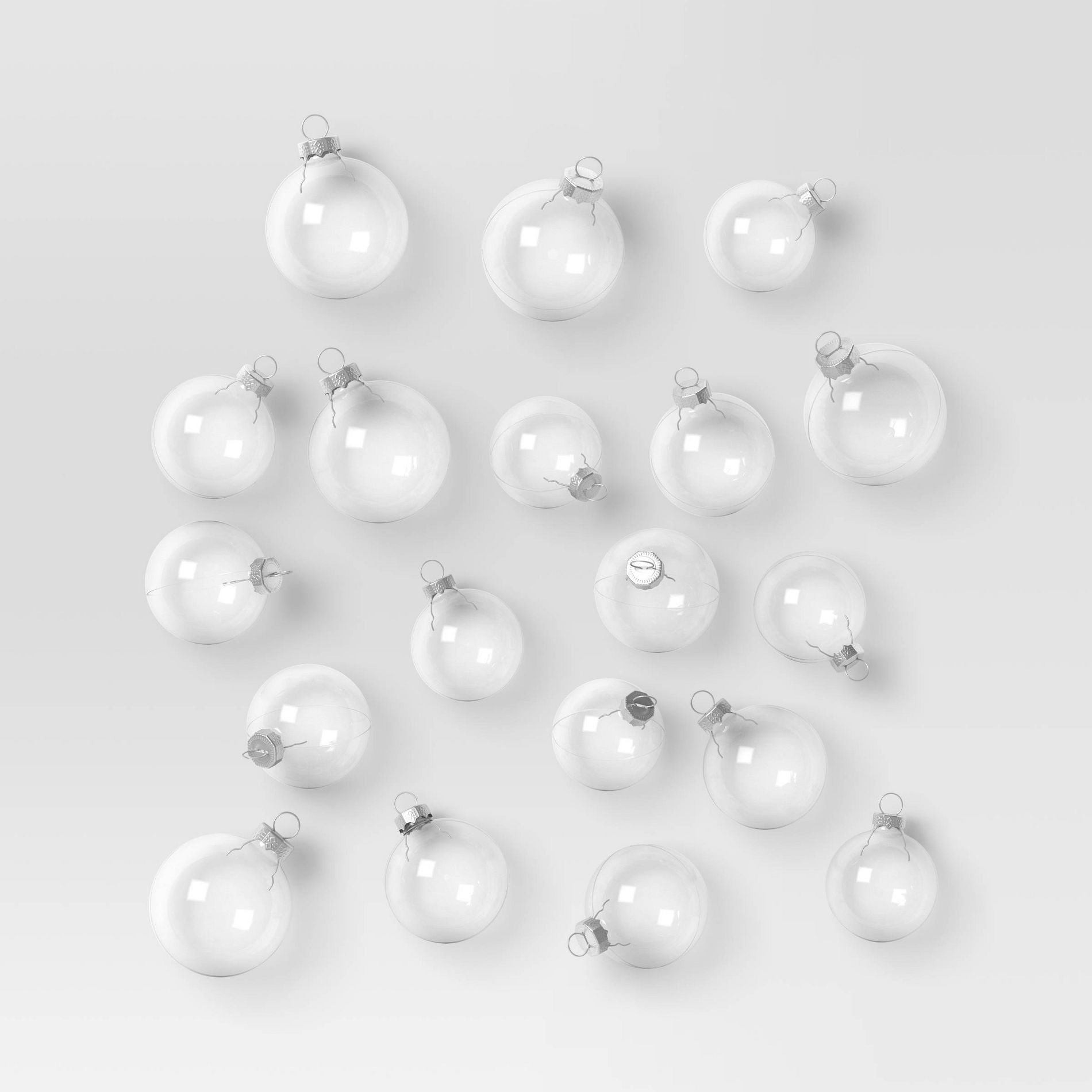 42pc Round Glass Christmas Tree Ornament Set - Wondershop™
