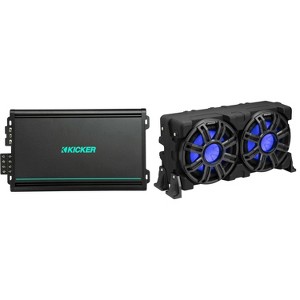 Kicker 51MWLE104 - MWE 10-Inch Loaded Premium Marine Sub Encl w/ Passive Radiator 4ohm & 48KMA6004 Marine Amp Bundle - 1 of 4