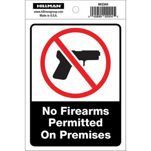 Hillman English White Safety Sign 4 in. H X 6 in. W - Case of 6 - 1 of 1