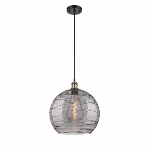 Athens Deco Swirl - 1 Light Pendant In Industrial Style-16.88 Inches Tall and 13.75 Inches Wide - 1 of 1