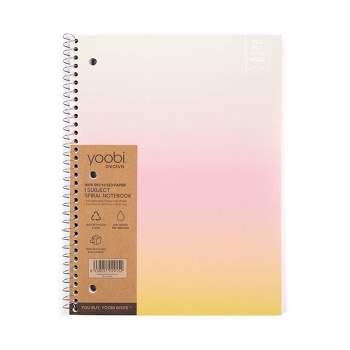 100 Sheets 1 Subject College Ruled Spiral Notebook Pink Ombre - Yoobi™
