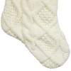 Northlight Cable Knit Christmas Stocking with Cuff - 21.5" - Cream - 4 of 4