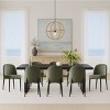 Set of 8 Modern Linen Upholstered Dining Chairs, Armless Padded Kitchen Side Chairs with Black Metal Legs for Dining Room or Kitchen - Panipeachy - 2 of 4