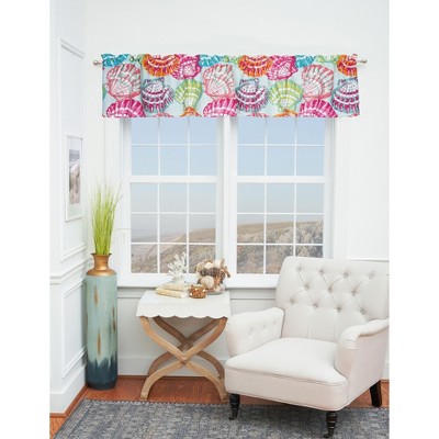 Merritt Island Coastal Cotton Seashell Valance Set